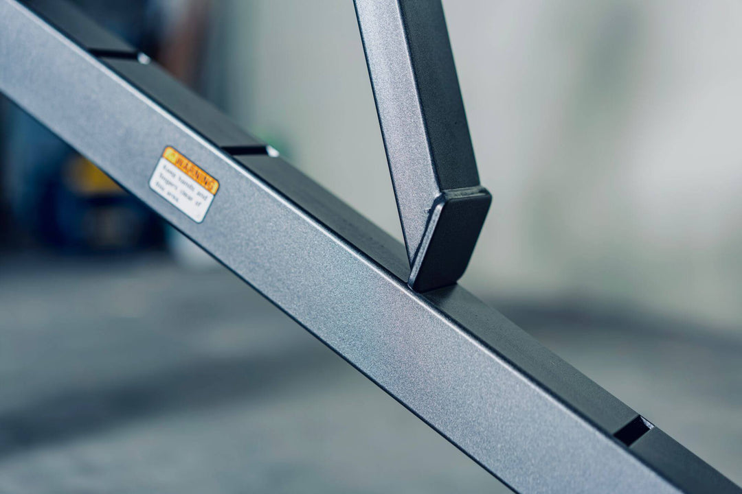 Close-up of the sturdy frame of the AAB83 adjustable bench, showcasing its durable construction for versatile workouts.