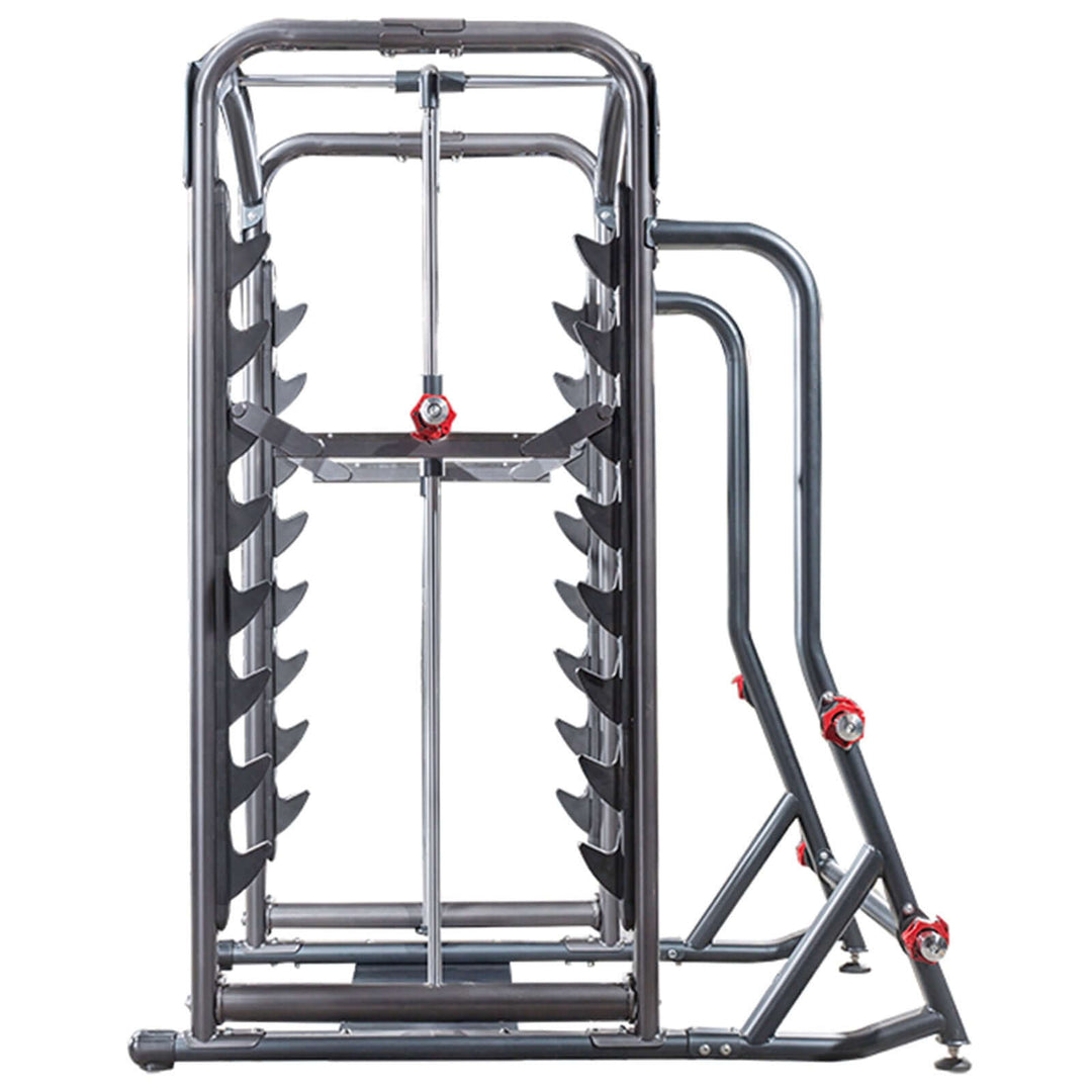 ALTAS AL-3069 Multi-Function 3D Power Rack for squats, deadlifts, and chin-up exercises in a sleek design.