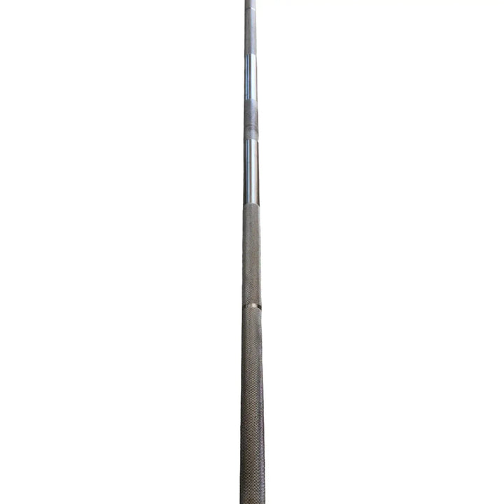 StrongArm Power Bar 2.0 straight barbell with knurled grip for weightlifting and gym workouts.