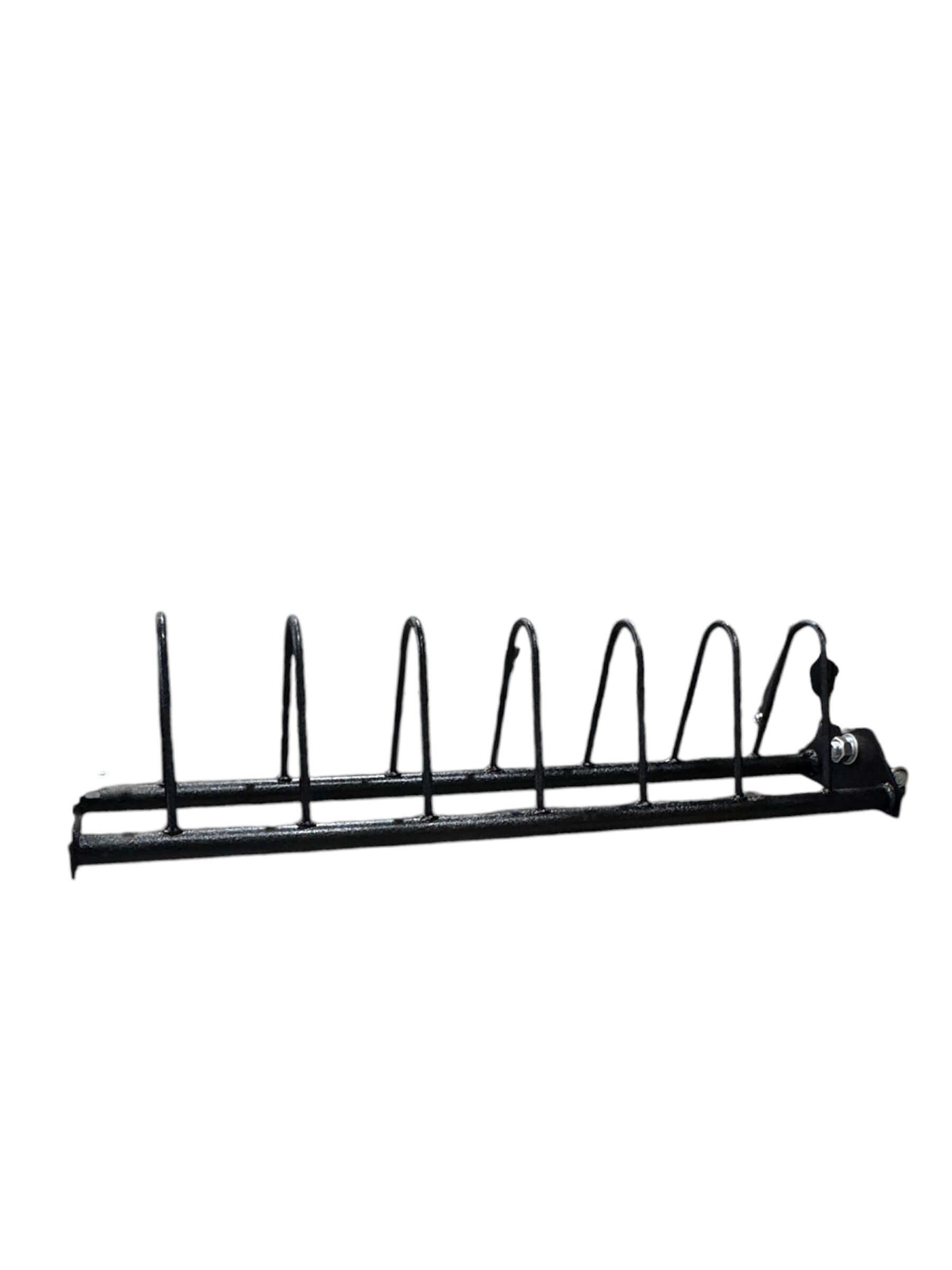 Adjustable weight plate rack for organized storage of gym equipment at home or commercial gyms.
