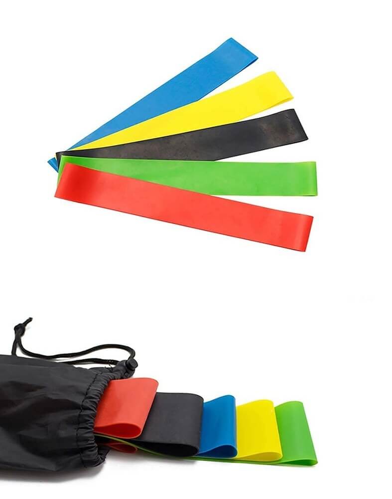 X-RIVAL Resistance Bands Set featuring 5 colorful bands for customizable workouts, ideal for strength training and flexibility.