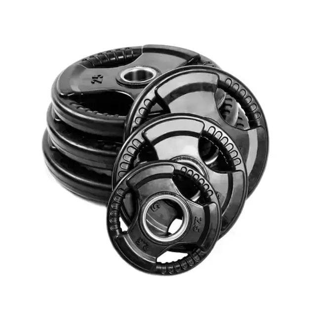 X-RIVAL Rubber Grip Olympic Plate Set 240LBS(2x5lbs, 2x10lbs,2x25lbs,2x35lbs,2x45lbs)