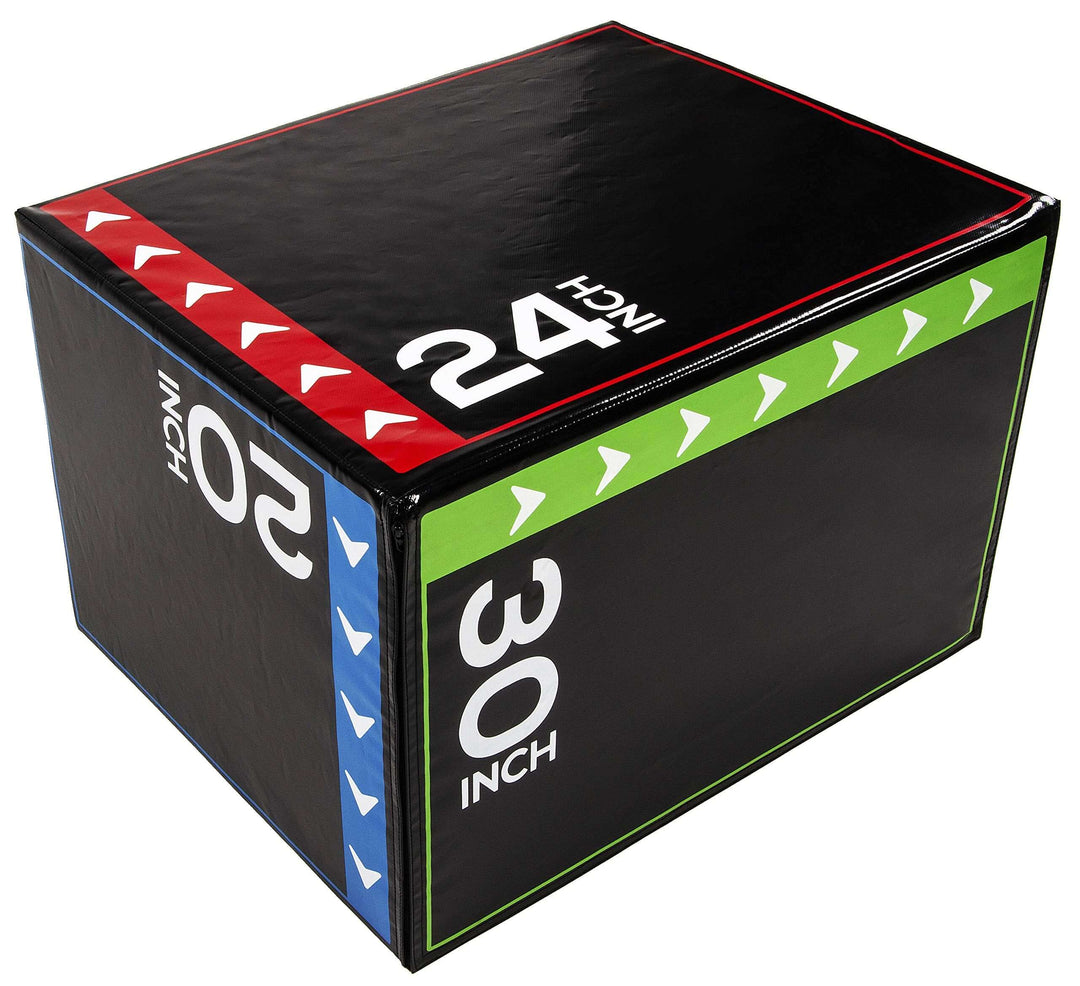 X-RIVAL Soft PLYO Box showing height options: 20", 24", 30" for versatile workouts in Canada, suitable for all fitness levels.