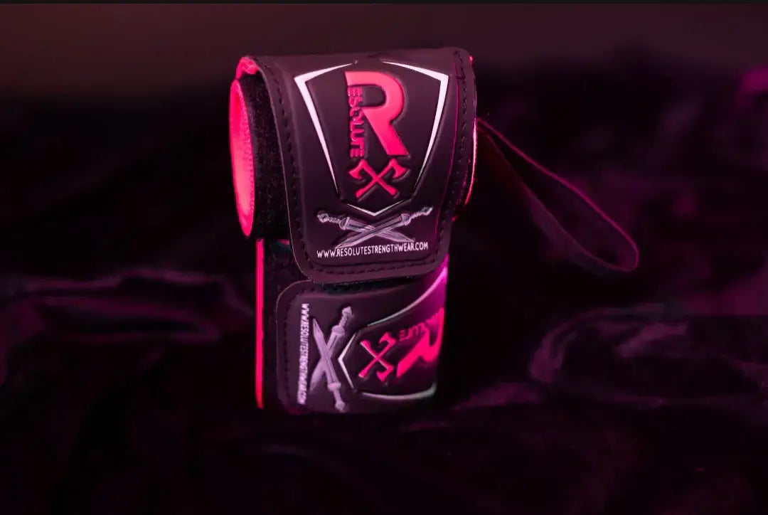 Resolute GEN 2: 18" Wrist Wraps Black & Pink