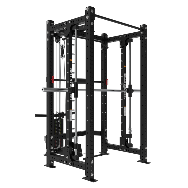 Smith Machine Rack With Lat Pulldown - Hydra (3" x 3", ⅝" Holes)