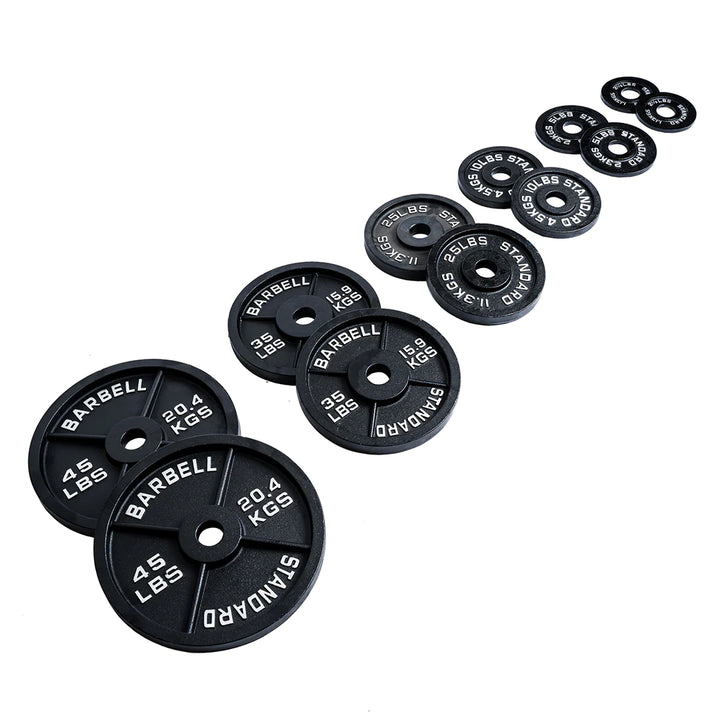 X-RIVAL Standard Metal Weight  Plates Full Set (245lbs)