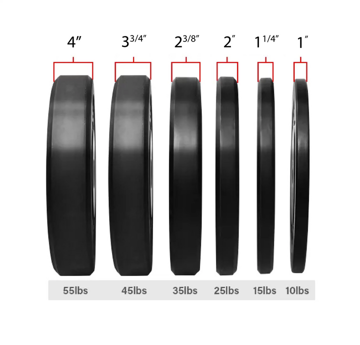 Black Bumper Plates Set 160LBS(10lbs,25lbs,45lbs) X-RIVAL