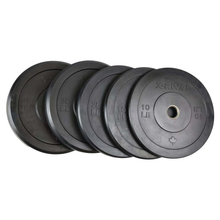 Black Bumper Plates Set 260LBS(10lbs,15lbs,25lbs,35lbs,45lbs)X-RIVAL