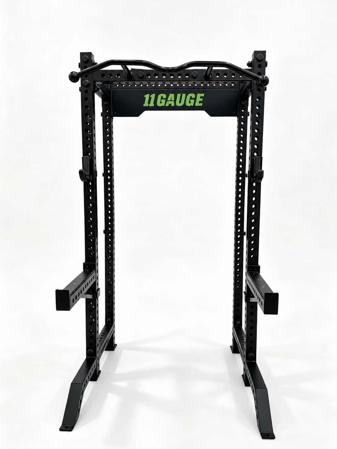 Black Warrior Half Rack — A100 | Front view — no pegboard