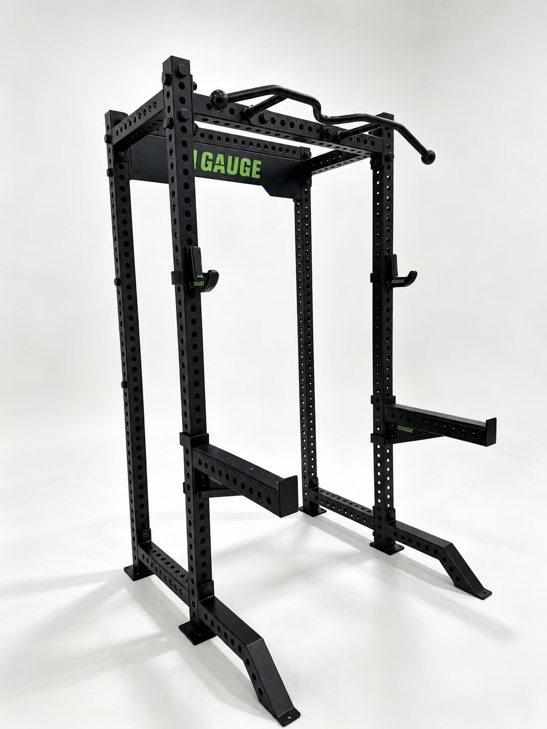 Black Warrior Half Rack — A100 | Side view — no pegboard