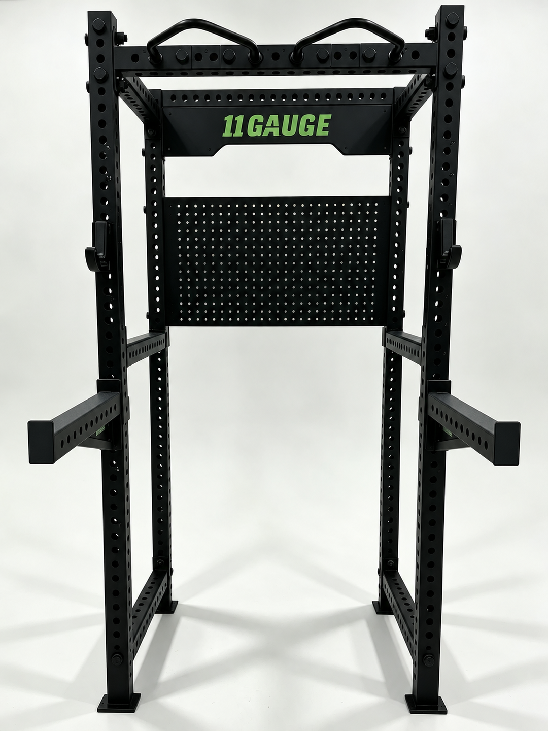Black Warrior Full Rack — A200 | Front view — optional pegboard