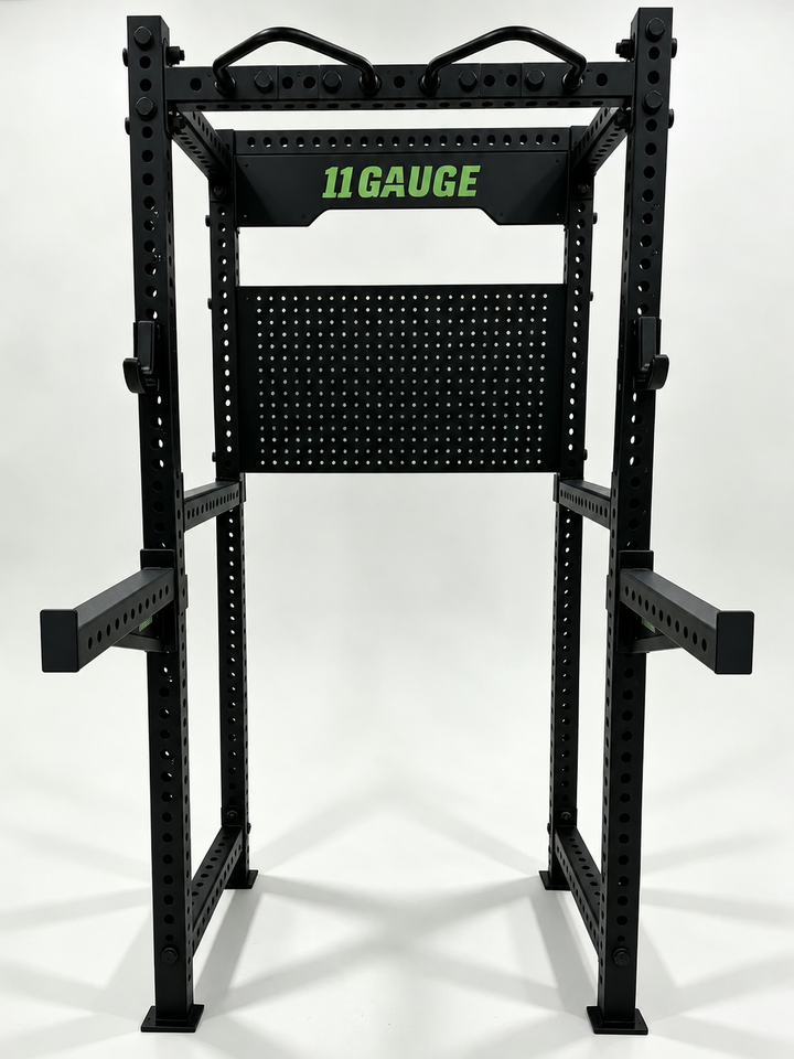 Black Warrior Full Rack — A200 | Front view — optional pegboard