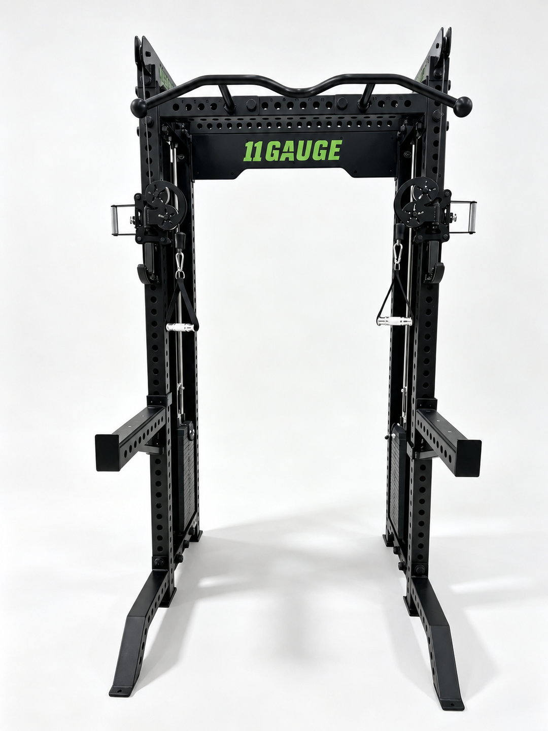 Black Warrior Functional Trainer & Power Rack — A419 | Front view — no pegboard