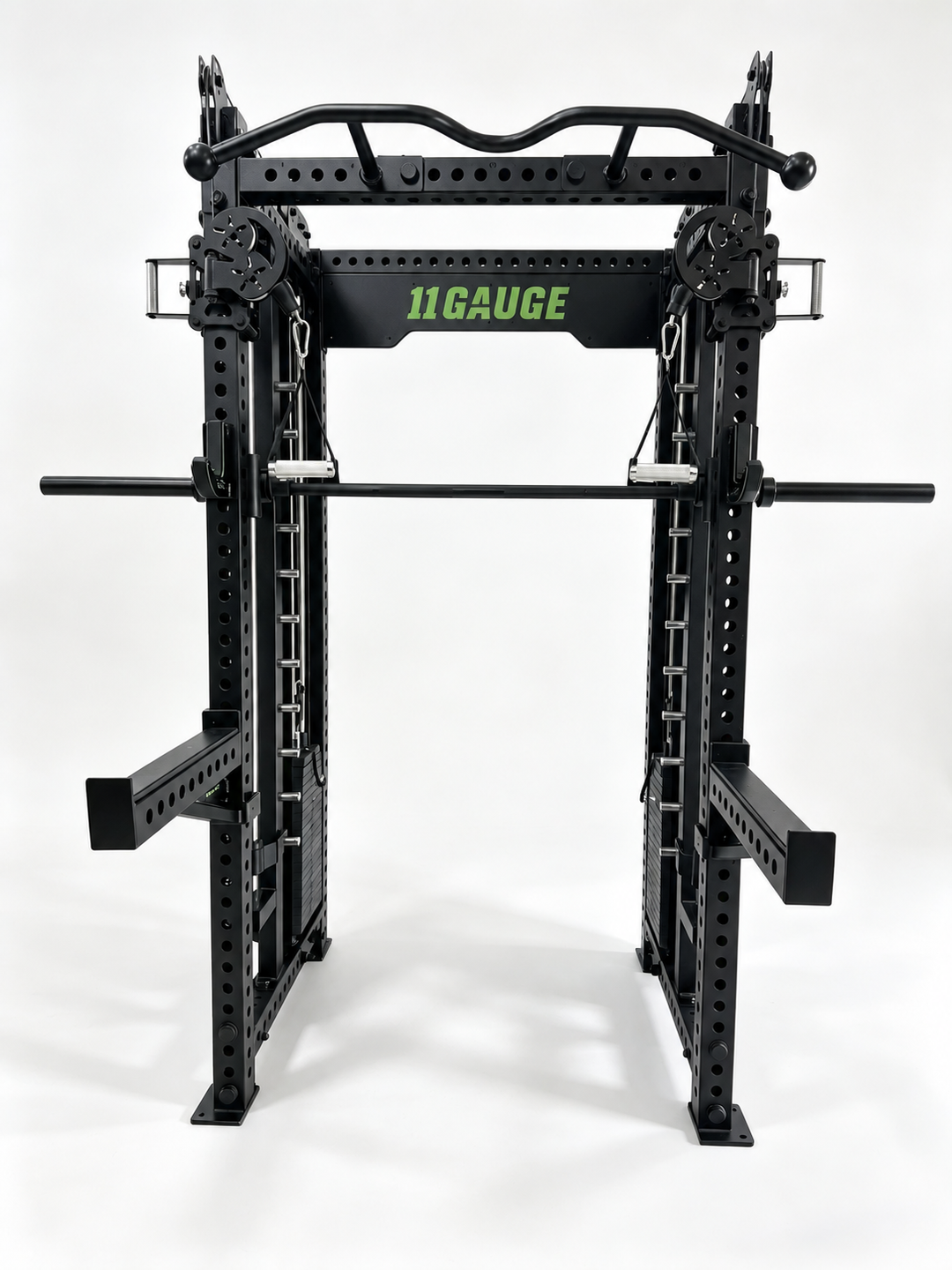 Black Warrior 3-in-1 Smith Machine & Functional Trainer — A550 | Front view — no pegboard