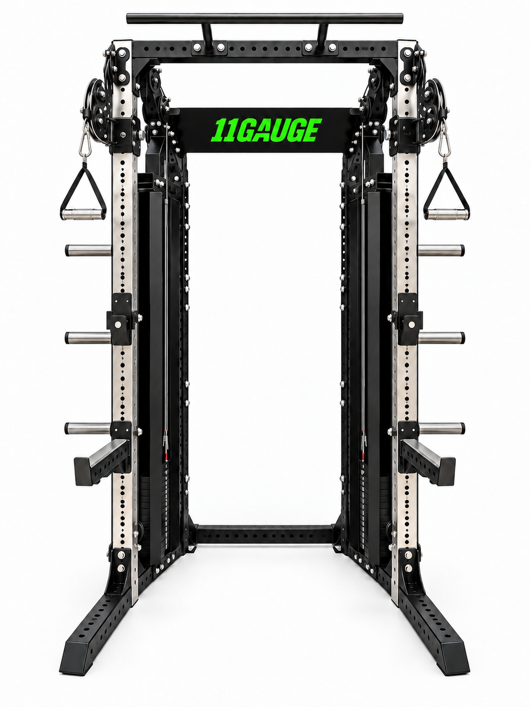 Sharp Edge Functional Trainer & Power Rack — B325 | Front view — no pegboard