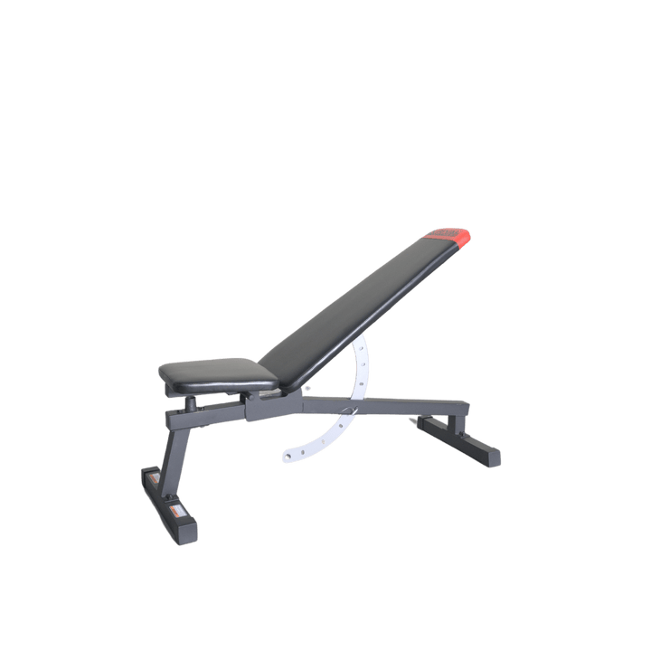 Adjustable bench AAB70 X-RIVAL for home gym and commercial use, versatile design for incline and flat positions.