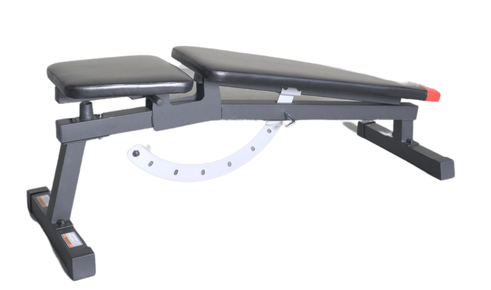 Adjustable bench AAB70 X-RIVAL showcasing versatile positions for strength training, ideal for gym equipment in Calgary.
