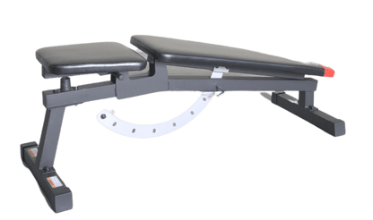 Adjustable bench AAB70 X-RIVAL showcasing versatile positions for strength training, ideal for gym equipment in Calgary.