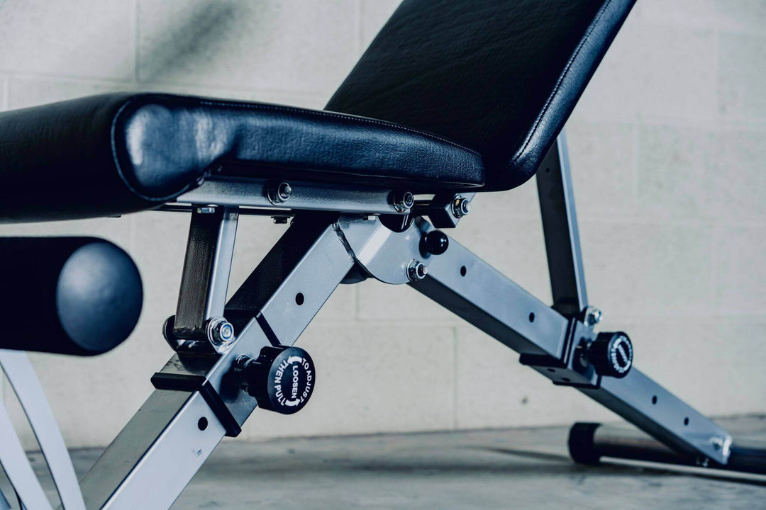 Adjustable bench detail from the X-Rival Functional Trainer, ideal for home or commercial gym setups in Calgary.