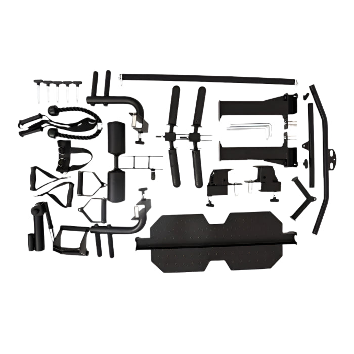 Altas AL-M810 Smith Machine accessories set, includes various attachments and components for home gym strength training.