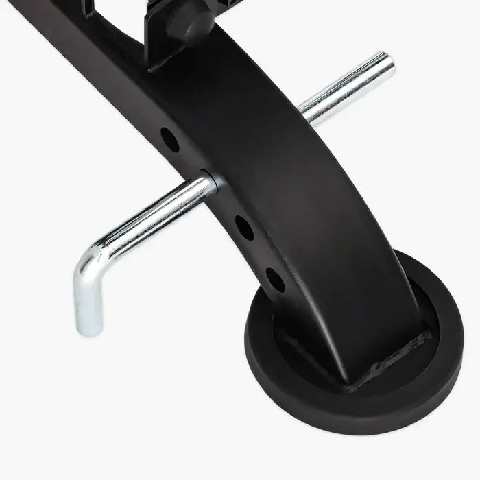 Close-up of the ALTAS AL-M810 Smith Machine's sturdy base and support structure designed for stability in home gym equipment.