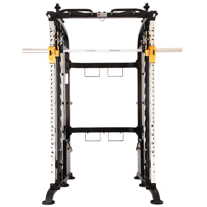 ALTAS AL-M810 Smith Machine front view, ideal for home and commercial gym fitness equipment in Calgary.