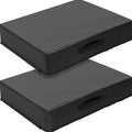Barbell crash cushion pads (pair) for shock absorption to protect flooring during weightlifting exercises in the gym.