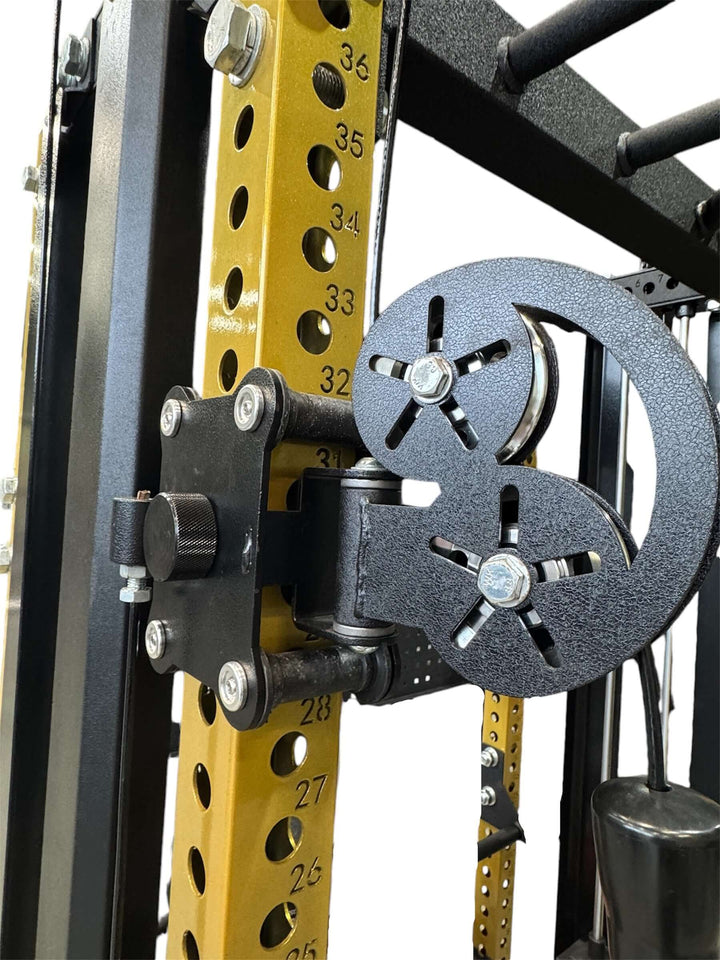 Close-up of the pulley system on the XRFT09(S) functional trainer, showcasing premium quality construction for effective workouts.