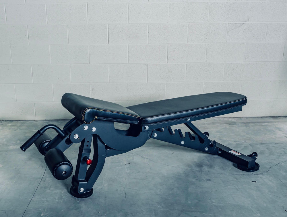 Adjustable weight bench designed for home gym use, featuring durable construction and ergonomic design for strength training.