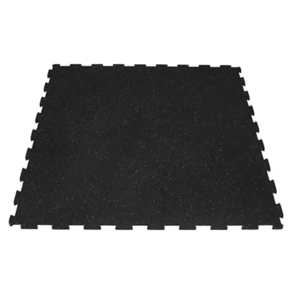 Interlocking rubber mat 38" x 38" for gym equipment, providing a non-slip surface and floor protection in Calgary.
