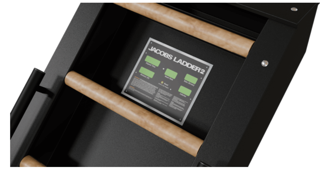 Jacobs Ladder 2 gym equipment top view, designed for efficient strength training and low-impact workouts in Calgary.