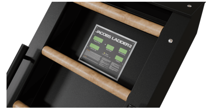Jacobs Ladder 2 gym equipment top view, designed for efficient strength training and low-impact workouts in Calgary.