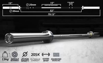 Mulan 2.0 Women Olympic Bar 35LBS 1500LBS CERAKOTE FINISH X-RIVAL