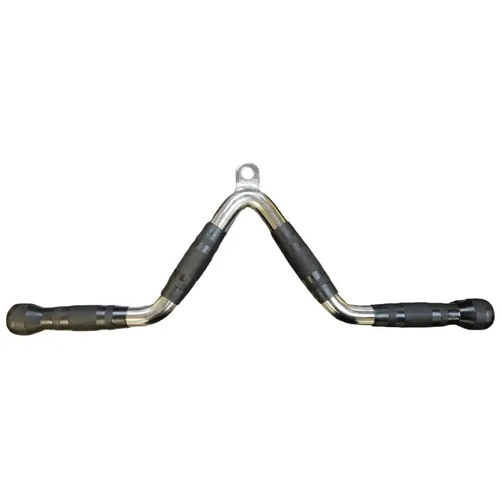 Multi-Purpose V-Shaped Bar from X-Rival, perfect for tricep pushdowns and upper body strength training in Calgary gym equipment.