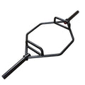 Olympic Trap Bar Black Zinc X-RIVAL for deadlifts with hexagonal design for stability and grip, perfect for strength training.