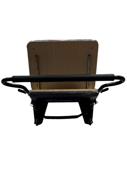 Overview of a Pilates Reformer, showcasing its structure and adjustable features, ideal for Calgary fitness enthusiasts.