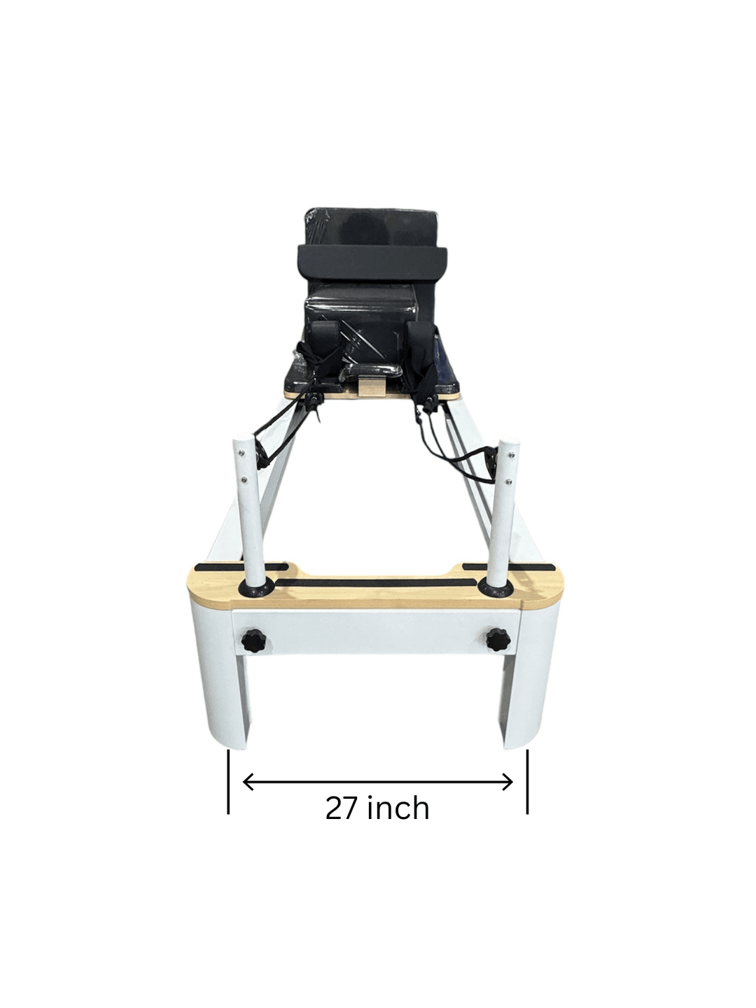 Pilates Reformer S with adjustable springs, suitable for strength training and fitness in Calgary.