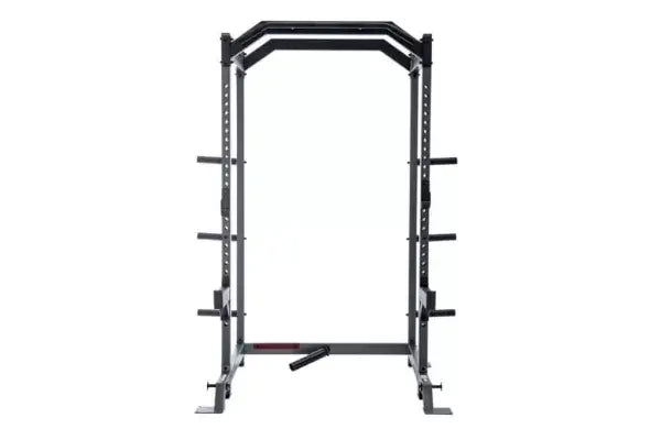 X-RIVAL APC93 Power Cage for strength training, featuring adjustable safety pins and a sturdy steel frame, ideal for home or commercial gyms.