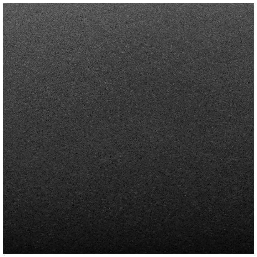 Black rubber sport mat, 4' x 6', non-slippery, waterproof, durable for home gym and workout flooring.