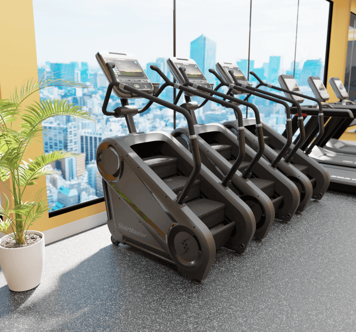 StairMaster 4G Stair Stepper in modern gym, ideal for low-impact workouts and strength training equipment in Calgary.