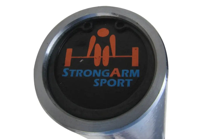 StrongArm Buffalo Bar logo on gym equipment for strength training and fitness in Calgary.
