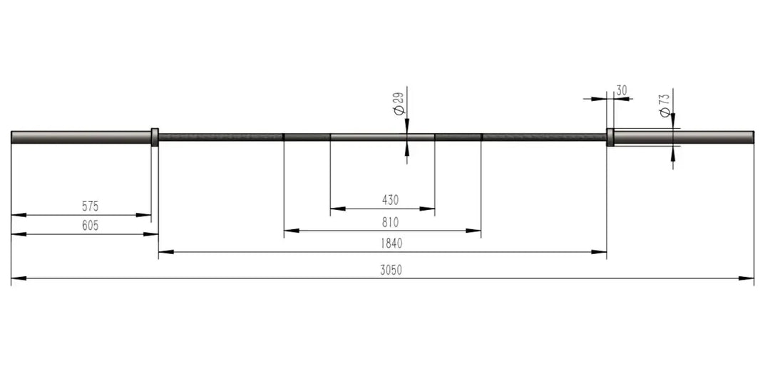 StrongArm Monster Bar dimensions and specifications for strength training and weightlifting equipment in Calgary.