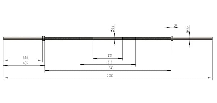 StrongArm Monster Bar dimensions and specifications for strength training and weightlifting equipment in Calgary.