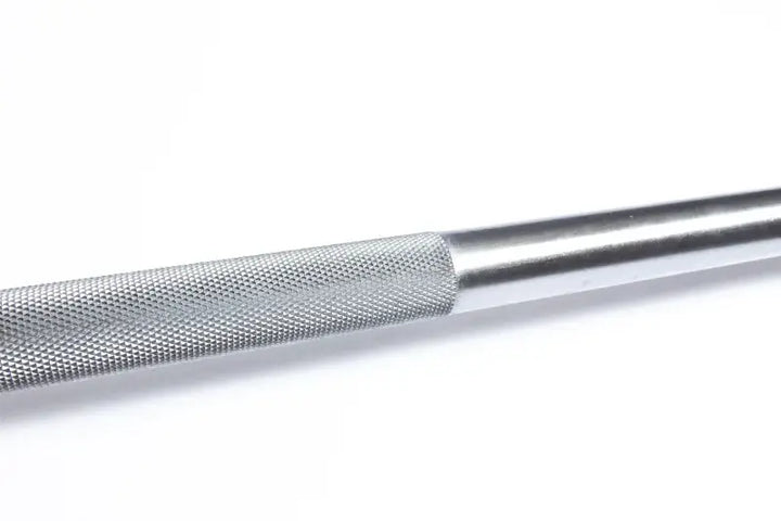 StrongArm Sumo Deadlift Bar close-up showing textured grip for enhanced performance in strength training and weightlifting.