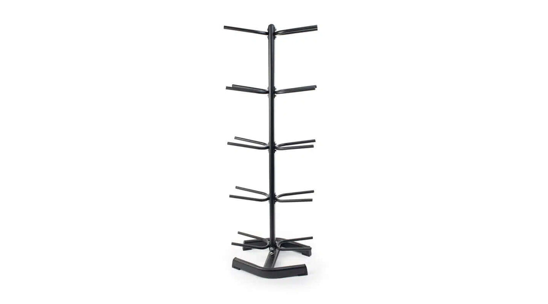 X-RIVAL 10-piece medicine ball rack for optimized gym storage, featuring a sleek and durable design for exercise balls.