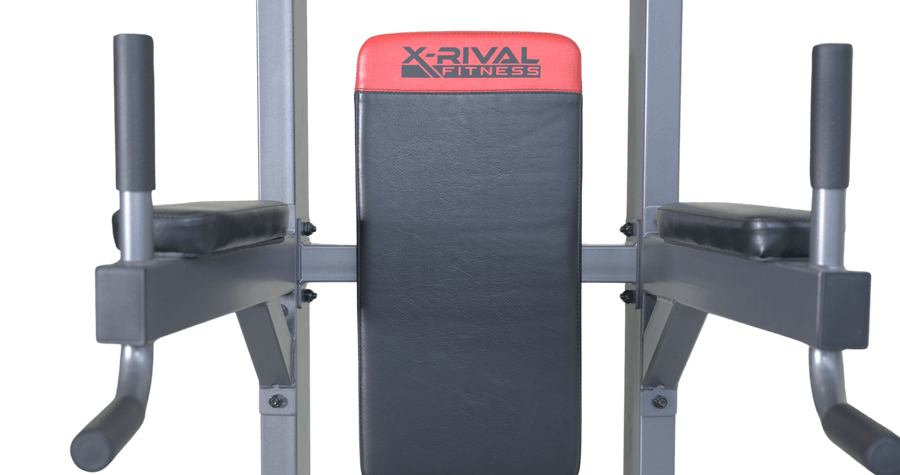 X-Rival Power Tower close-up view showcasing sturdy construction and padded support for effective workouts.