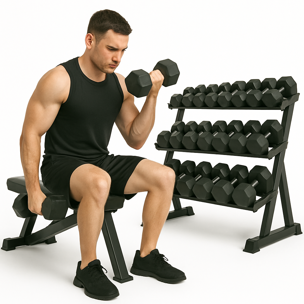X-RIVAL Rubber Hex Dumbbells – Premium Strength Weights for Home & Gym